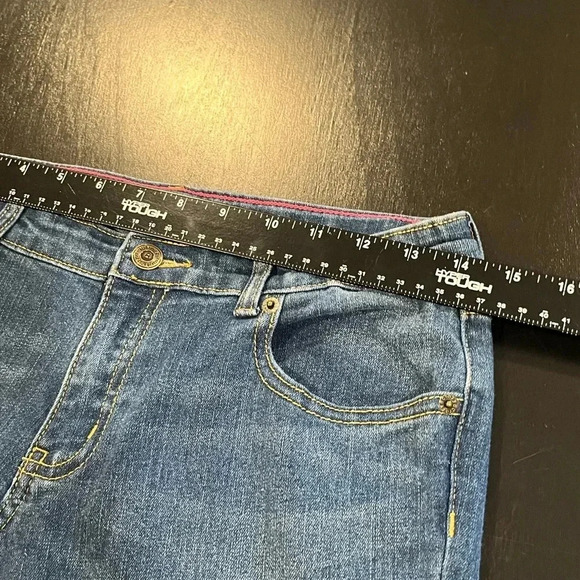 ❤️2/$11 Crazy 8 Girls Bootcut Plus Size Adjustable Waist Blue Jeans size 12 - Picture 9 of 10